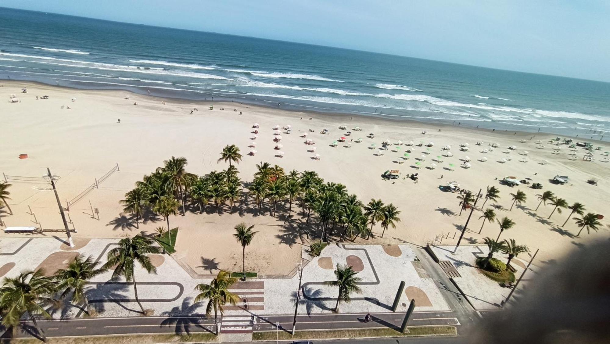 Apartamento De Frente E Com Vista Para O Mar Praia Grande  Esterno foto