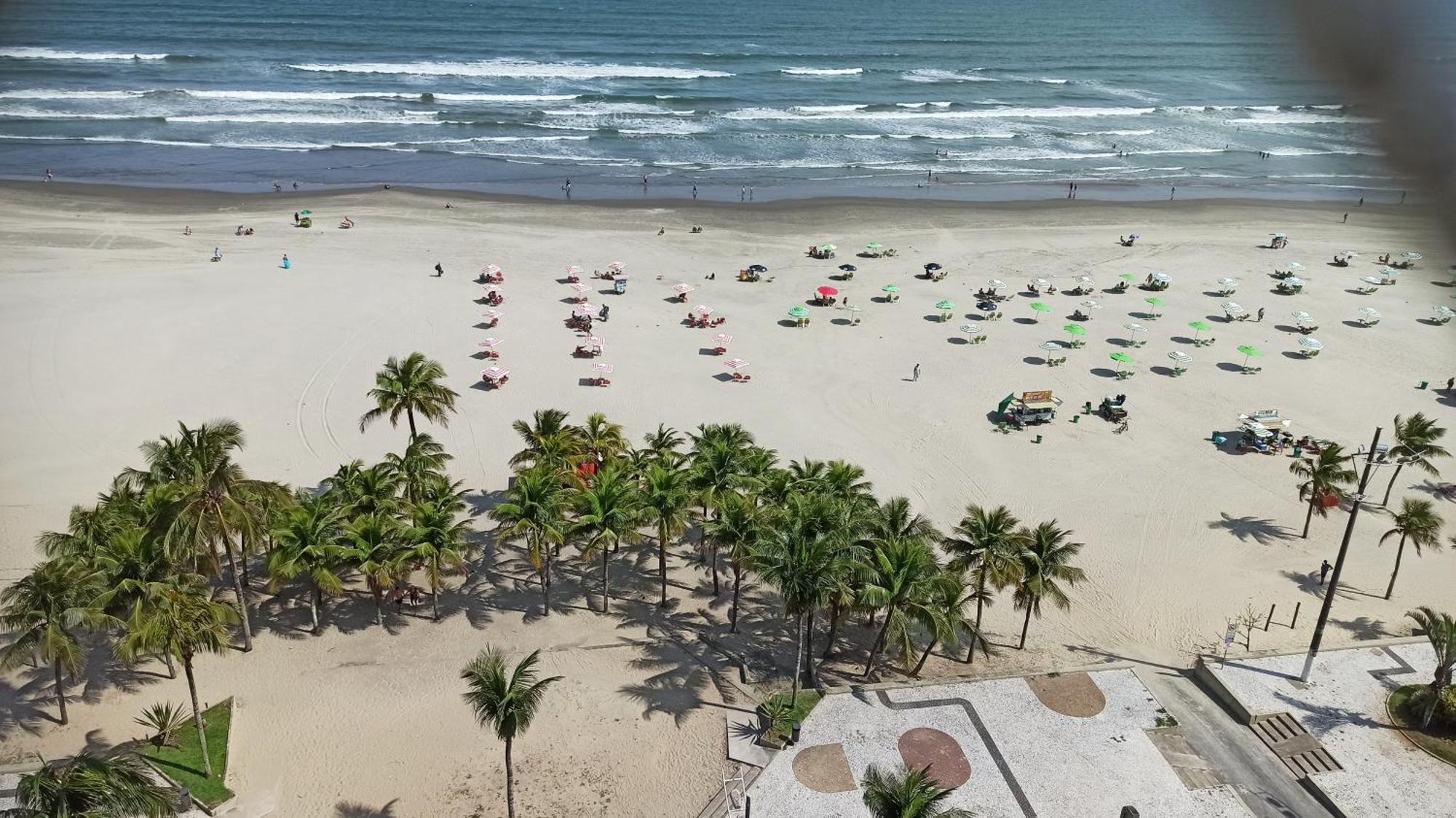 Apartamento De Frente E Com Vista Para O Mar Praia Grande  Esterno foto